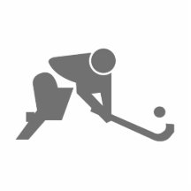 Field Hockey grey silhouette Photo Sculpture