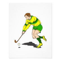 Field Hockey Guy Invitations