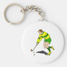 Field Hockey Guy Key Chain
