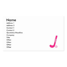 Field Hockey Pink ball stick Business Card