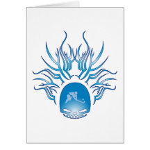 Field Hockey Skull Cards