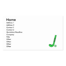 Field Hockey stick green Business Card