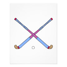 Field Hockey Sticks Invitations