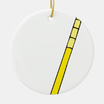 Field Hockey yellow stick Christmas Ornament