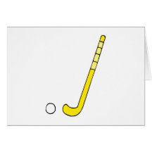 Field Hockey yellow stick Greeting Cards