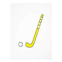 Field Hockey yellow stick Invite