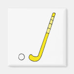 Field Hockey yellow stick Magnet