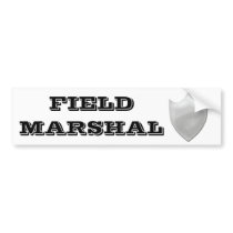 Field Marshal Shield Bumper Sticker