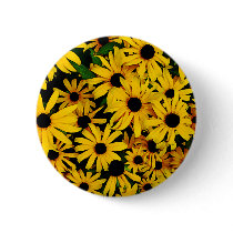 Field of Black-Eyed Susans Pinback Buttons