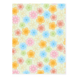 Field of Colourful Flowers Postcard