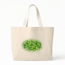 Field of green Clover leaves Bag