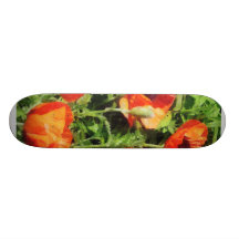 Field of Red Poppies Custom Skate Board