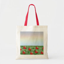 Field of Strawberries Tote Bag