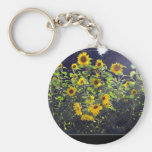 Field Of Sunflowers In Blossom Keychains
