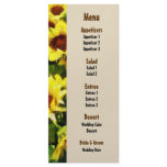 Field of Sunflowers Wedding Menu rack cards