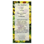 Field of Sunflowers Wedding Program rack cards