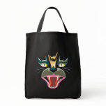 Fierce Black Cat Grocery Tote bags