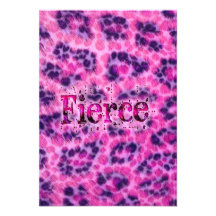 Fierce Cheetah Print Invitations