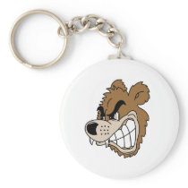 Fierce Grizzly Bear Key Chains