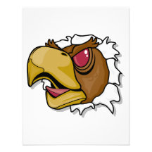 fierce hawk bird breaking through announcements