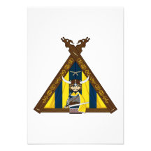 Fierce Viking and Tent RSVP Card