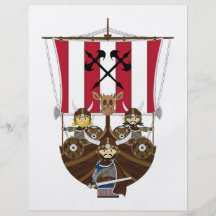Fierce Vikings on Longship Flyer