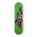 FIERCEBEARD "Zebra zombie" skateboard deck