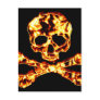 Fiery Flaming Skull and Crossbones Postcards