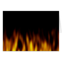 Fiery Hot Flames Backdrop Greeting Cards