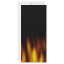 Fiery Hot Flames Backdrop Customized Rack Card