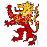Fiery Lion Rampant long sleeve shirt (dark)