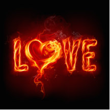 Fiery Love Photo Cut Out