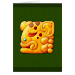Fiery Maya Jaguar Head Card