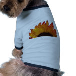 Fiery Sunflower Cutout Large Pet T Shirt
