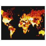 Fiery World Map Illustration Flyers