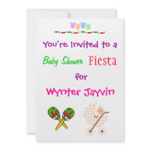 Fiesta Baby Shower Personalized Announcements