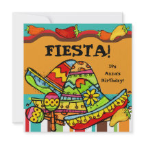 Fiesta Customised  Birthday Invitations