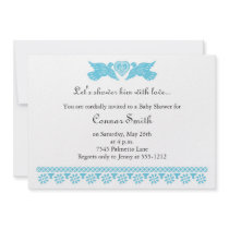 Fiesta de Bebe Love Birds Baby Shower Invitation