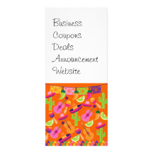 Fiesta Party Sombrero Cactus Limes Peppers Maracas Custom Rack Cards