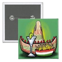 Fiesta Pinback Buttons