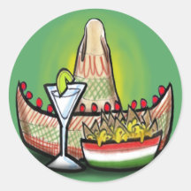 Fiesta Round Stickers