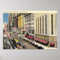 Fifth Ave., New York City Vintage Posters
