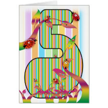 Fifth, Fifth birthday card, 5th