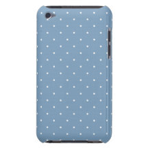 Fifties Style Dusk Blue Polka Dot iPod Touch Cases