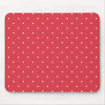 Fifties Style Poppy Red Polka Dot Mousepad