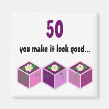 Fiftieth Birthday Refrigerator Magnets
