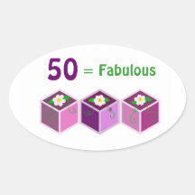 Fiftieth Birthday Sticker