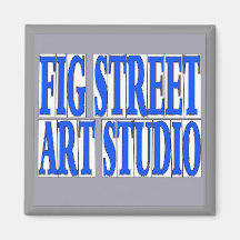 Fig Street Studio Blue Letter Tiles Refrigerator Magnets