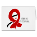 FIGHT AIDS RIBBON DESIGN Blank Card