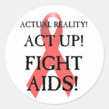 Fight Aids! Round Sticker